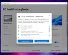 La nueva aplicación PC Health Check es más detallada que la versión original. (Fuente de la imagen: NotebookCheck) 