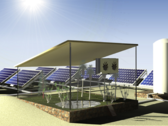 Un diagrama muestra cómo se podría utilizar el panel solar para cultivar en condiciones de aridez. (Fuente de la imagen: Cell Reports Physical Science)