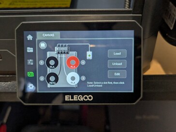 Canvas UI en la pantalla táctil del Centauri Carbon 2.