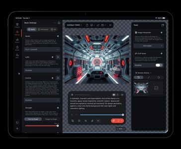Apple iPad Pro M5 ejecutando aplicaciones creativas y de IA, destacando el rendimiento mejorado de la GPU y la IA del chip M5 (Fuente de la imagen: Apple)
