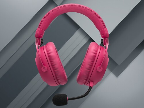 Se muestra el auricular para videojuegos Logitech G Pro X 3 Lightspeed en color magenta