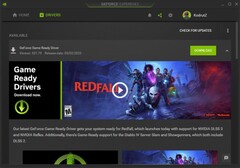 Nvidia GeForce Game Ready Driver 531.79 notificación en GeForce Experience (Fuente: Propia)