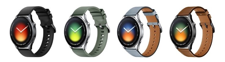 Las cuatro variantes de color del Xiaomi Watch 5.