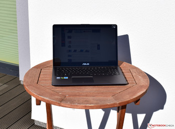 Asus ZenBook Flip 15 en luz solar brillante
