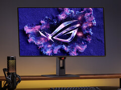 El nuevo monitor para juegos de 27 pulgadas de Asus aprovecha un panel QD-OLED Gen 3 con 400 nits de brillo máximo en modo HDR. (Fuente de la imagen: Asus)