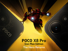 El Poco X8 Pro Iron Man Edition presenta un diseño trasero único.