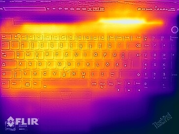 Prueba de esfuerzo de temperaturas superficiales (arriba)