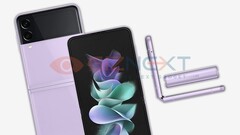 Un nuevo render de Galaxy Z Flip3. (Fuente: GizNext)