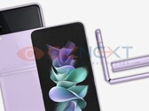 Un nuevo render de Galaxy Z Flip3. (Fuente: GizNext)
