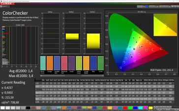 CalMAN: Colores mezclados (True Tone desactivado, espacio de color objetivo sRGB)