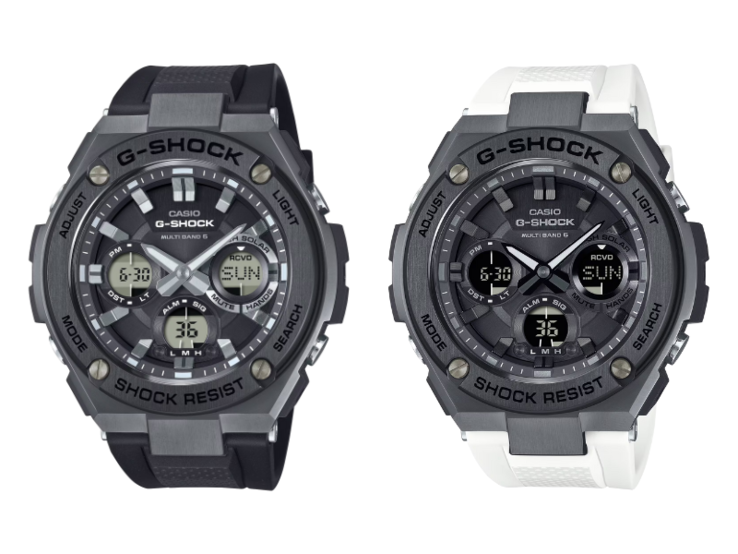 De izquierda a derecha: la GST-W110MS-1A y la GST-W110MS-7A. (Fuente de la imagen: Casio)