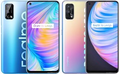 El Realme Q2 y el Q2 Pro pueden soportar conexiones de 5G gracias a la Dimensidad 800U SoC. (Fuente de la imagen: Realme/GSMArena - editado)