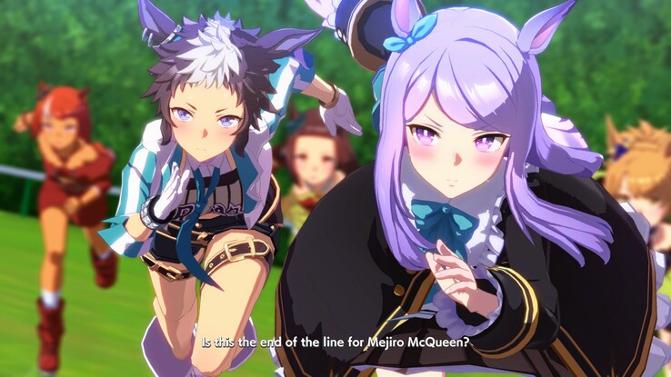 Umamusume: Pretty Derby anime jockeys running (Fuente de la imagen: Steam)