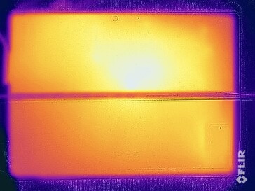 Temperaturas de la superficie de la prueba de tensión (abajo)