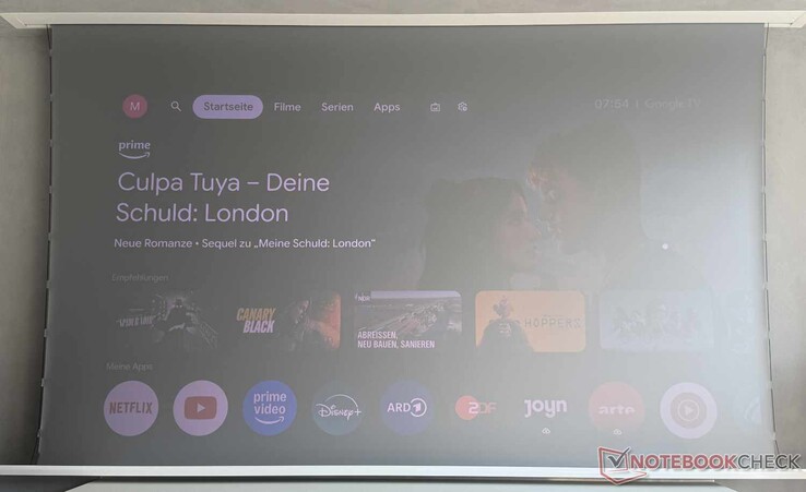 La interfaz de Google TV a la luz del día