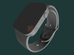 El Apple Watch Series 7 tendrá supuestamente un aspecto muy diferente al de sus predecesores (Imagen: 91mobiles)