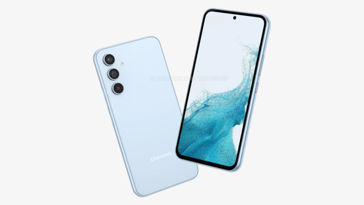 Diseño de Samsung Galaxy A54 (imagen vía 91mobiles)