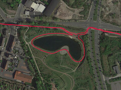 Prueba de GPS: Apple iPhone 11 Pro - Ciclismo alrededor de un lago
