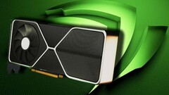 El renderizado genérico de la serie GeForce RTX 30 de NVIDIA, las imágenes del RTX 3060 Ti no están disponibles todavía a finales de septiembre de 2020