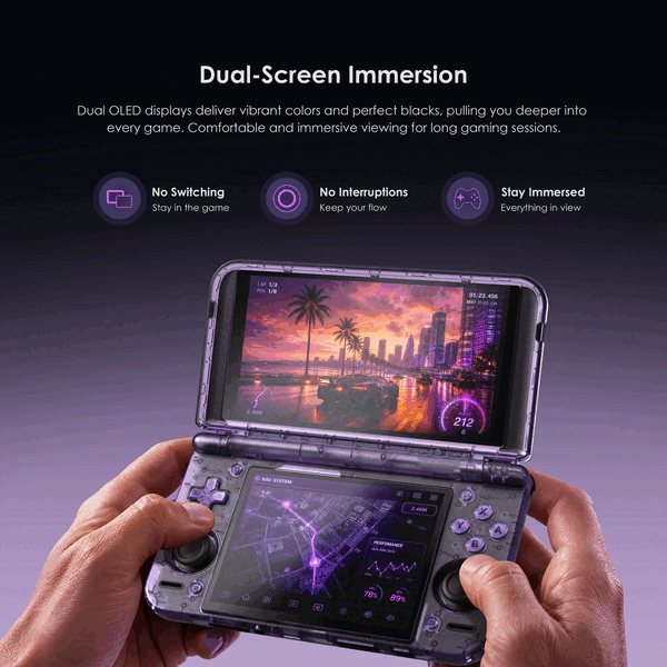 El Retroid Pocket Duo cuenta con dos pantallas OLED.