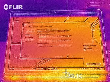 Imagen térmica en inactivo - parte superior