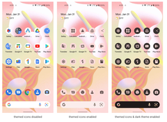 Android 13 ahora también admite iconos temáticos para aplicaciones de terceros. (Fuente de la imagen: Google)