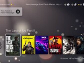 Pantalla conceptual de la interfaz de usuario de PS5 hecha por fans con alertas de mensajes. (Fuente de la imagen: YouTube/Paulo Manso Animation)