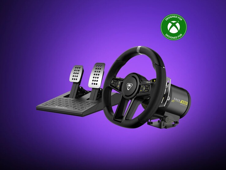 Sistema de volante y pedales VelocityOne Race KD3 de Turtle Beach. (Fuente de la imagen: Turtle Beach)