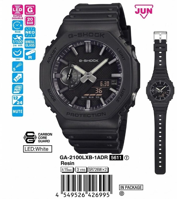 El reloj Casio G-Shock GA-2100LXB-1A