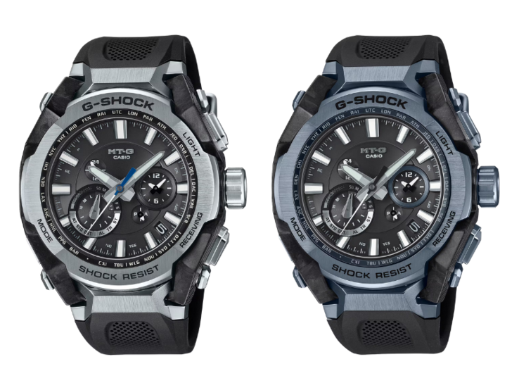 Los relojes Casio MTG-B4000-1A (izquierda) y MTG-B4000-1A2 (derecha). (Fuente de la imagen: Casio)