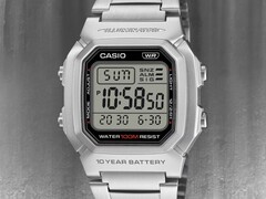 El reloj Casio W-800HD-1AV (en la imagen) tiene una correa de acero inoxidable. (Fuente de la imagen: Casio, editado)