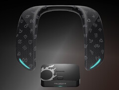 El altavoz de cuello Panasonic SC-GNW10S-FF SoundSlayer x Final Fantasy XIV ofrece a los jugadores un sonido envolvente inalámbrico de baja latencia. (Fuente de la imagen: Panasonic)