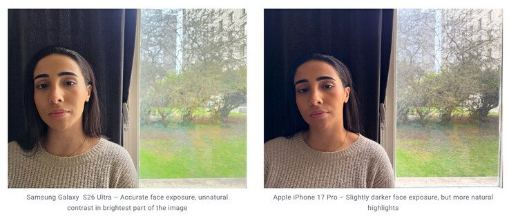 El procesado HDR de la Galaxy S26 Ultra provoca a veces un contraste poco natural.
