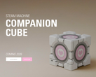El teaser de la Steam Machine Companion Cube en la página web de Dbrand, en la imagen. (Fuente de la imagen: Dbrand)