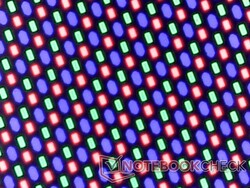 Nítida matriz de subpíxeles OLED de la superposición brillante