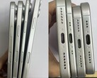 Supuestas unidades ficticias de la serie iPhone 17 muestran el factor de forma ultrafino del rumoreado iPhone 17 Air en comparación con los otros tres modelos. (Fuente de la imagen: SonnyDickson en X)