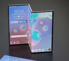 Primeros renders de cómo podría ser el Galaxy Z Tab. (Fuente: LetsGoDigital)