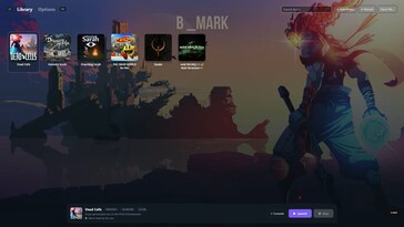Interfaz de la biblioteca de juegos del emulador de PlayStation 5 de B MARK