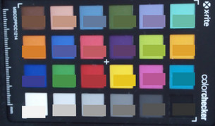 ColorChecker: El color de destino está en la mitad inferior de cada área.