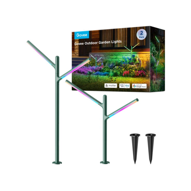 Las luces de exterior para jardín de Govee. (Fuente de la imagen: Govee)