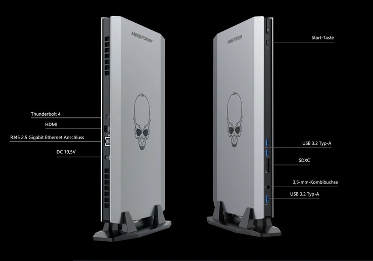 Conexiones externas del Minisforum NUCXi7