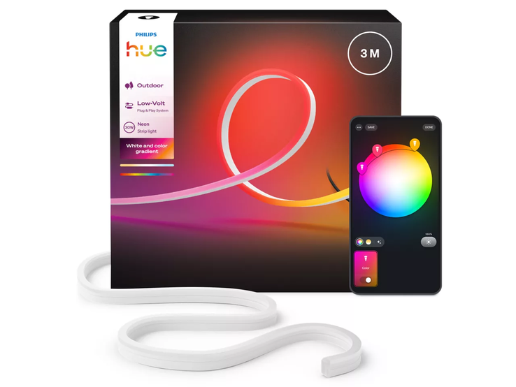 La tira de luz de neón para exteriores Philips Hue. (Fuente de la imagen: Philips Hue)