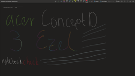 Acer ConceptD 3 Ezel: Prueba de funcionalidad del lápiz digitalizador