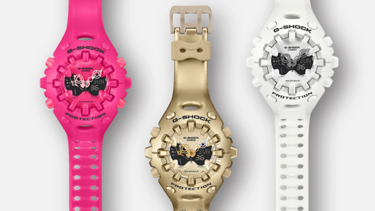 De izquierda a derecha: los relojes Casio G-Shock GA-V01-4A, GA-V01-7A y GA-V01-9A. (Fuente de la imagen: Casio)