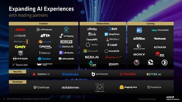 Compatibilidad con el software AMD Strix Halo. (Fuente de la imagen: AMD)