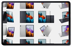 Ya se han filtrado renders de las Galaxy Tab S8 Plus y Tab S8 Ultra. (Fuente de la imagen: Tab S7 FE - Samsung/@OnLeaks - editado)