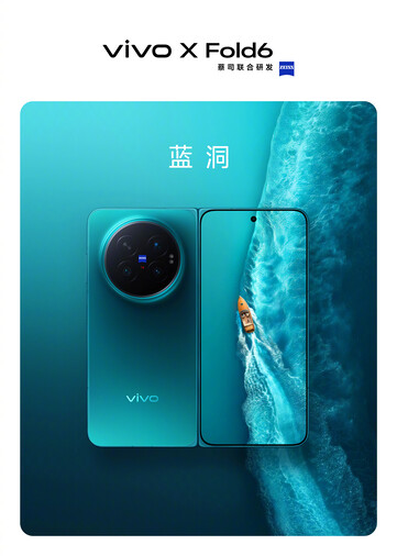 El Vivo X Fold6 en color azul