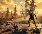 Una imagen en la que aparecen enemigos en Voin, actualmente a la venta en Steam.
