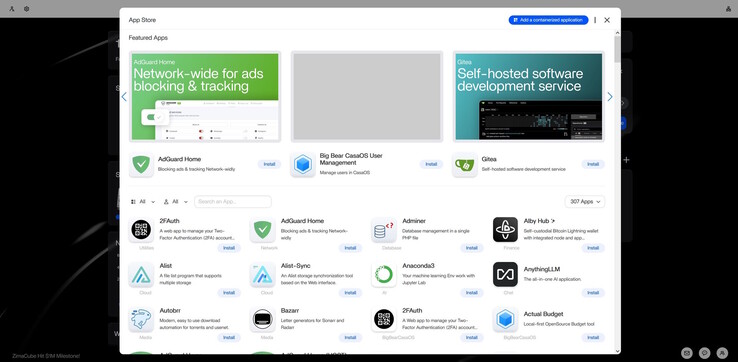 La tienda de aplicaciones Docker en ZimaOS
