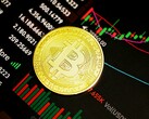 Logotipo de Bitcoin con gráficos de fondo